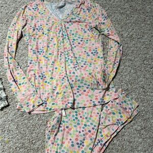 Posh peanut women's bamboo sleepwear pajama set multicolor dot pattern sz small